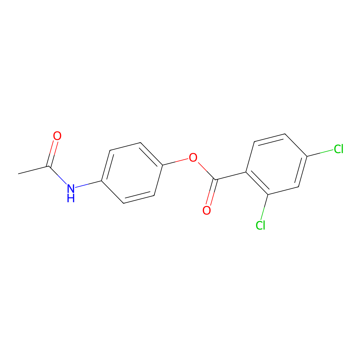 4-(Acetylamino)phenyl 2,4-dichlorobenzoate molecular structure, CAS 392312-10-6
