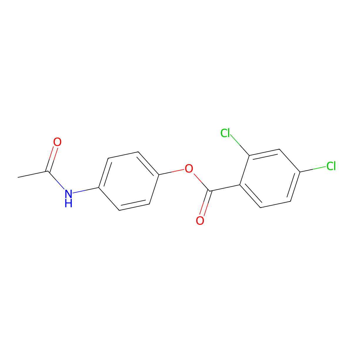 4-(Acetylamino)phenyl 2,4-dichlorobenzoate molecular structure, CAS 392312-10-6