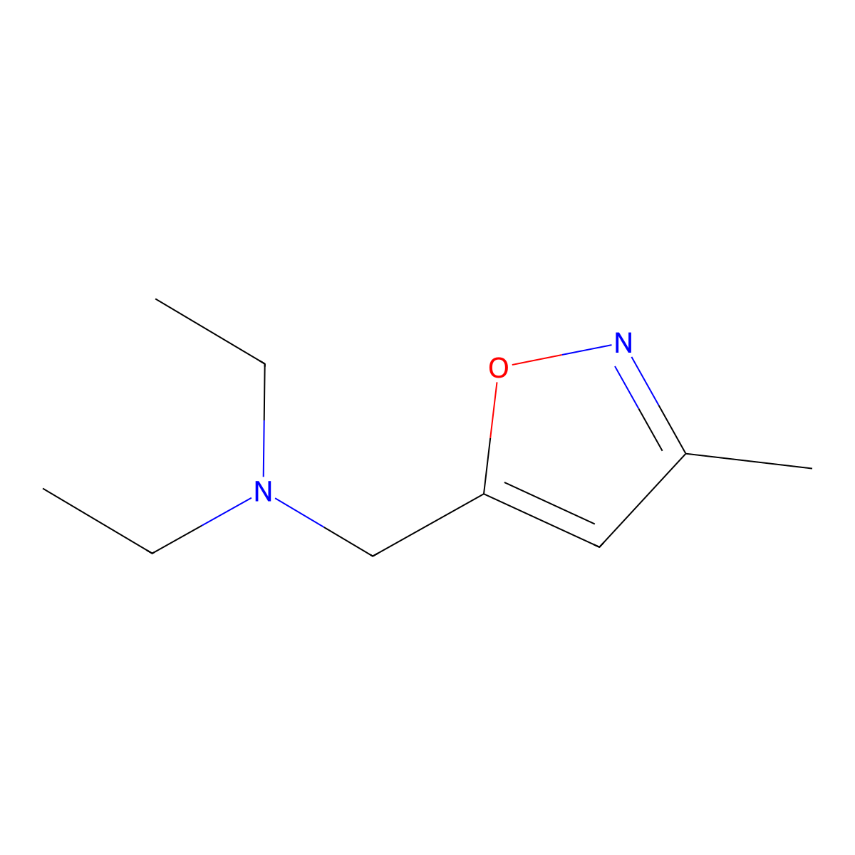 N-ethyl-N-((3-methylisoxazol-5-yl)methyl)ethanamine molecular structure, CAS 392312-40-2
