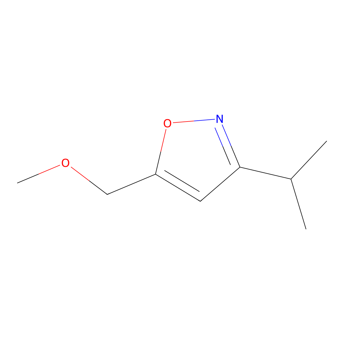 3-Isopropyl-5-(methoxymethyl)isoxazole molecular structure, CAS 392312-48-0
