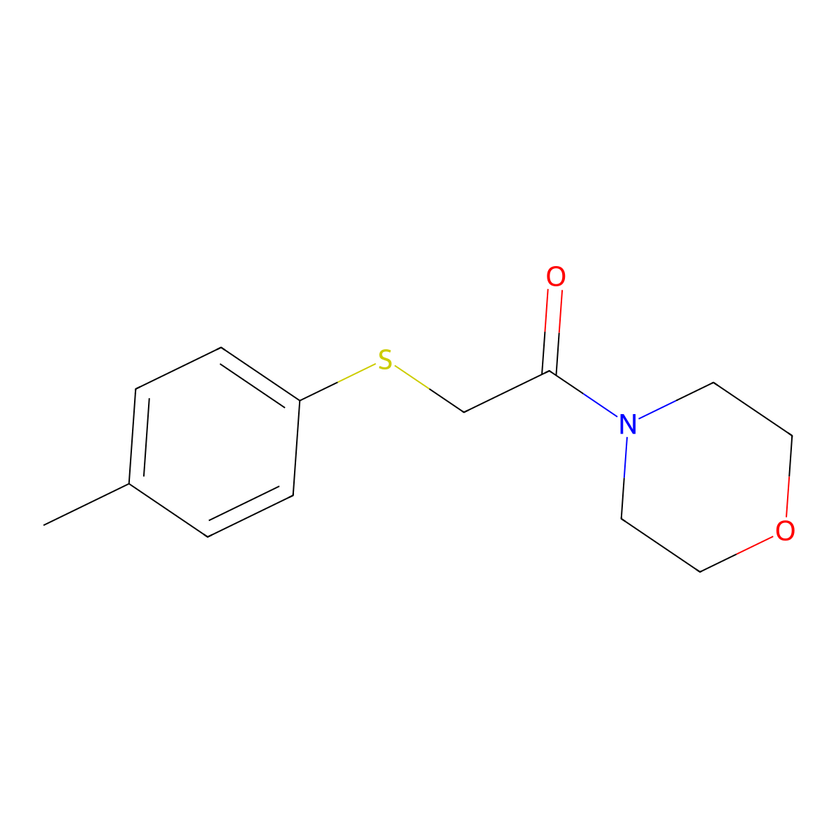 1-Morpholino-2-(p-tolylthio)ethanone molecular structure, CAS 392313-31-4