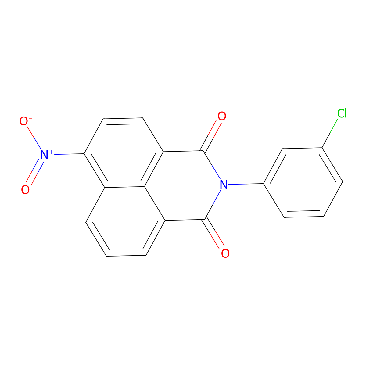 2-(3-Chlorophenyl)-6-nitrobenzo[de]isoquinoline-1,3-dione molecular structure, CAS 392316-07-3