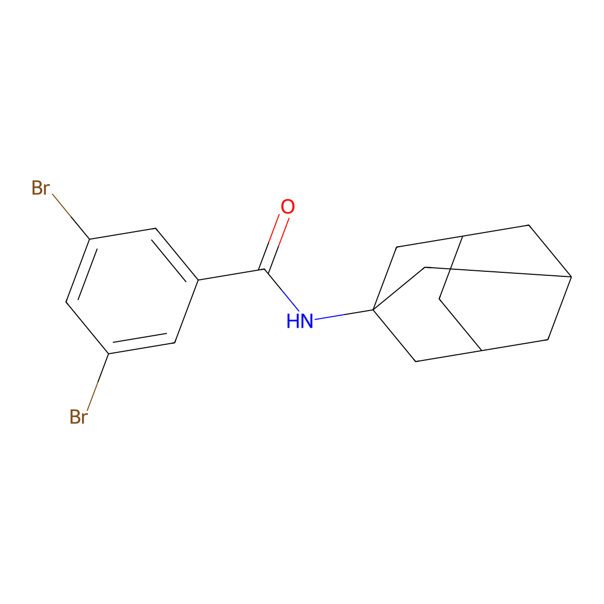 benzamide, 3,5-dibromo-N-tricyclo[3.3.1.1~3,7~]dec-1-yl- molecular structure, CAS 392316-71-1