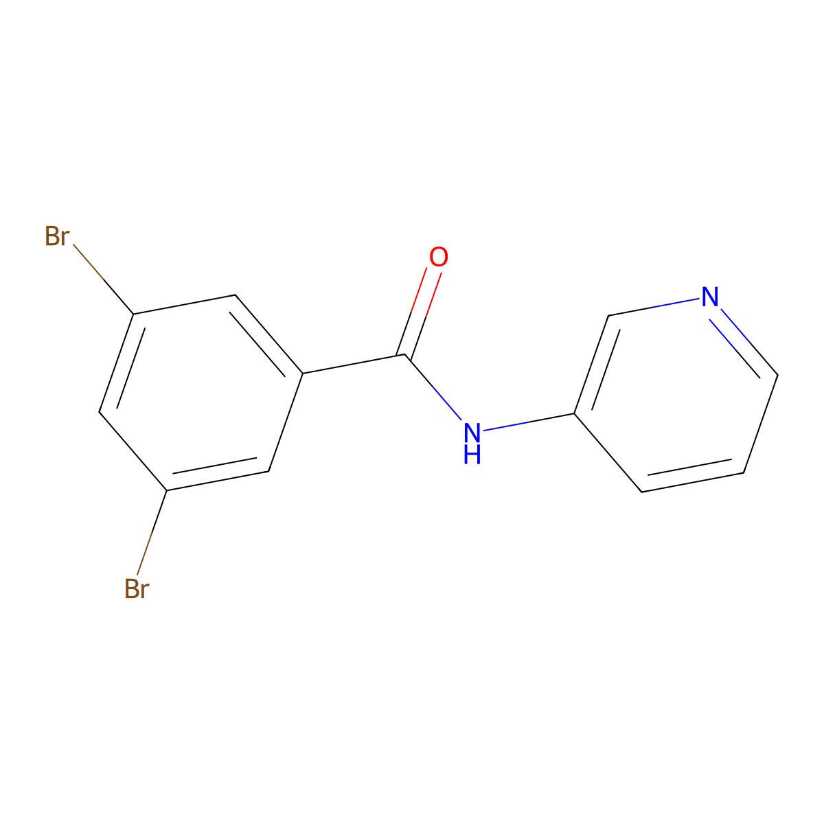 3,5-dibromo-N-(pyridin-3-yl)benzamide molecular structure, CAS 392316-72-2