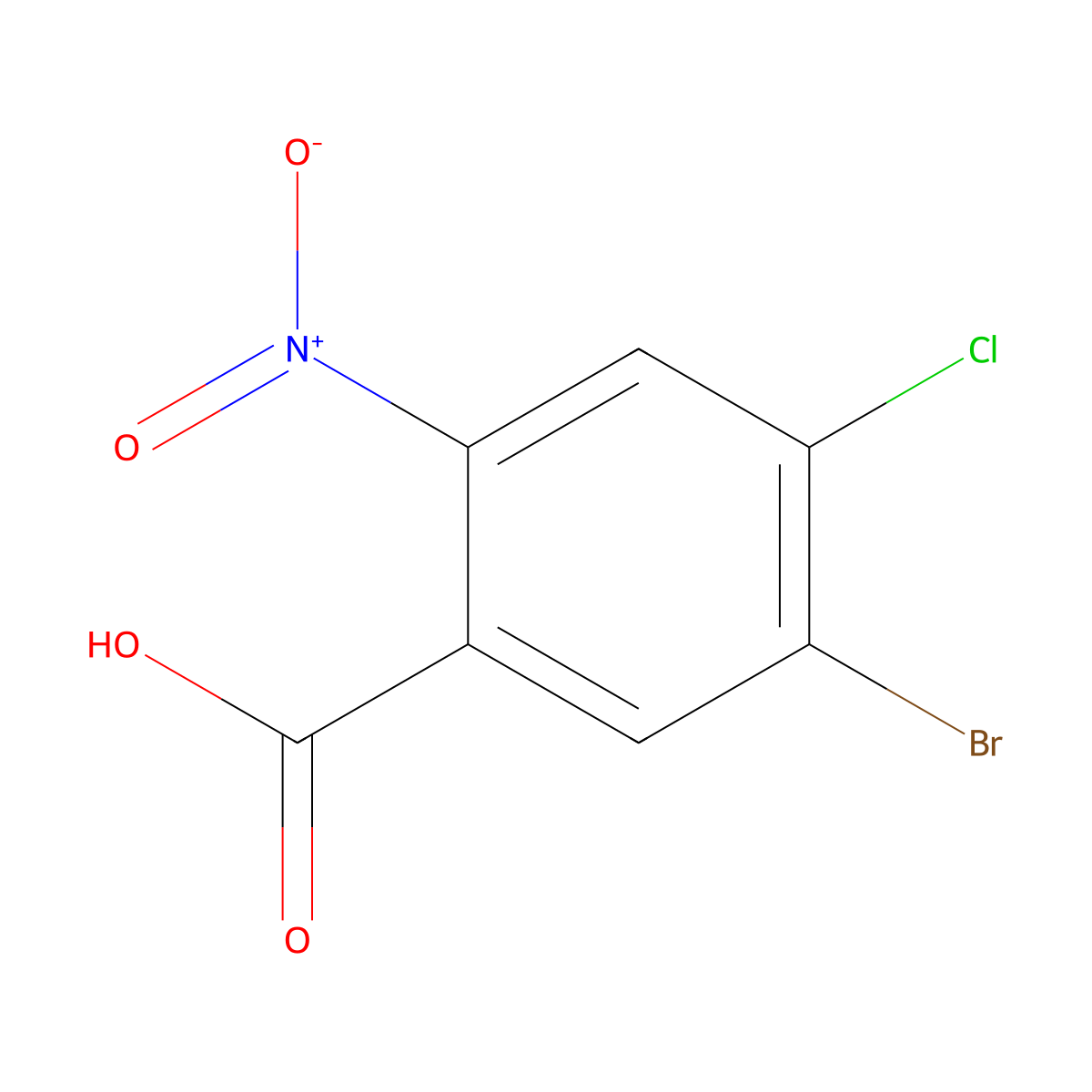 5-Bromo-4-chloro-2-nitrobenzoic acid molecular structure, CAS 392319-07-2