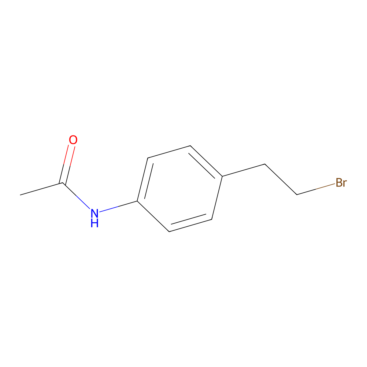 N-[4-(2-bromoethyl)phenyl]Acetamide molecular structure, CAS 39232-06-9