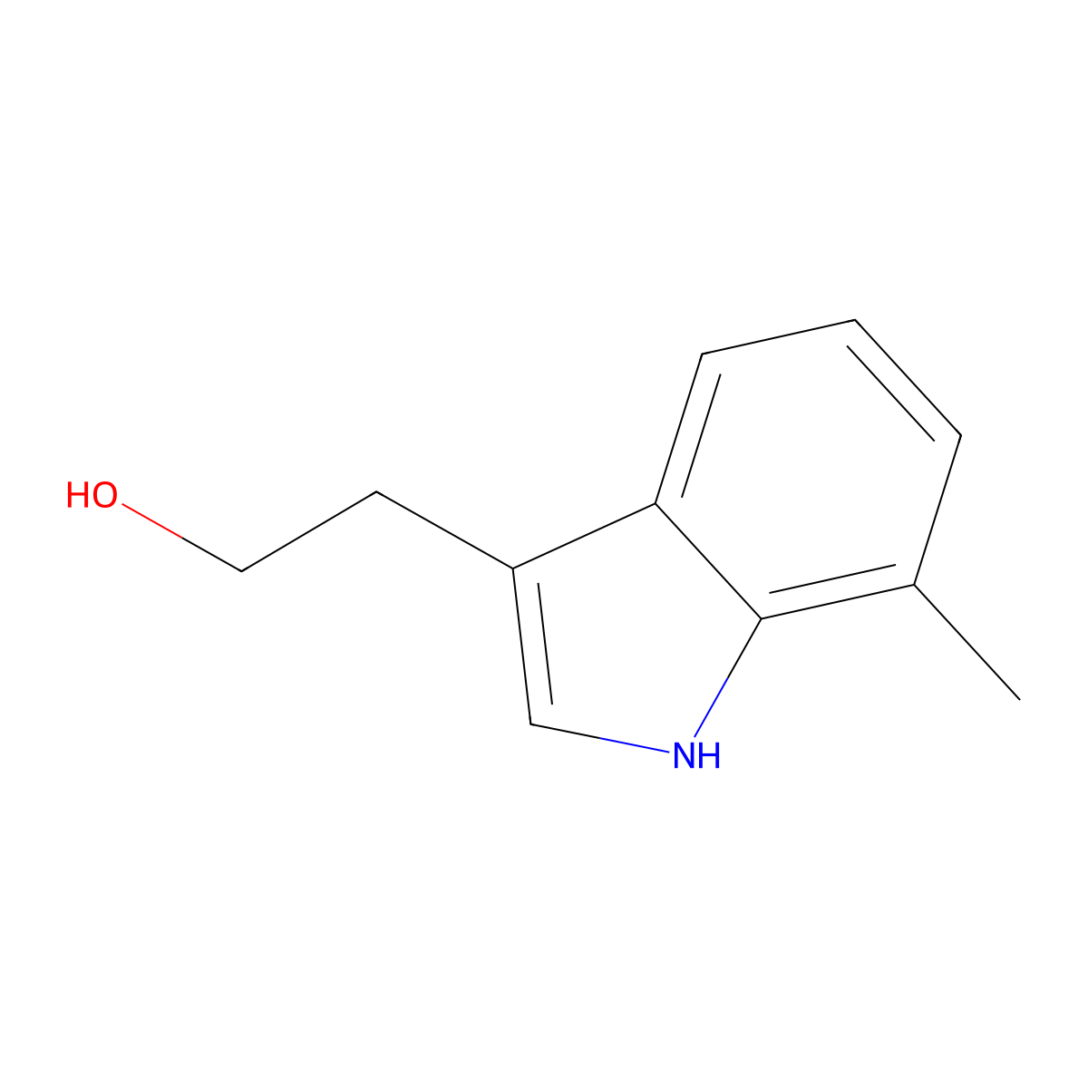 2-(7-Methyl-1H-indol-3-YL)ethanol molecular structure, CAS 39232-85-4