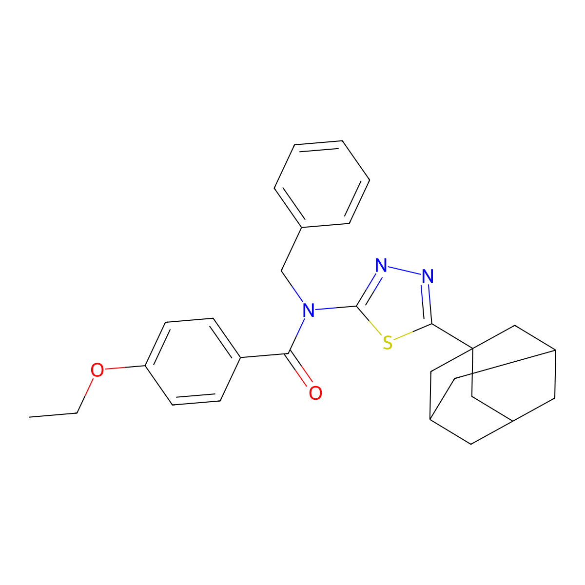 N-[5-(1-adamantyl)-1,3,4-thiadiazol-2-yl]-N-benzyl-4-ethoxybenzamide molecular structure, CAS 392320-57-9