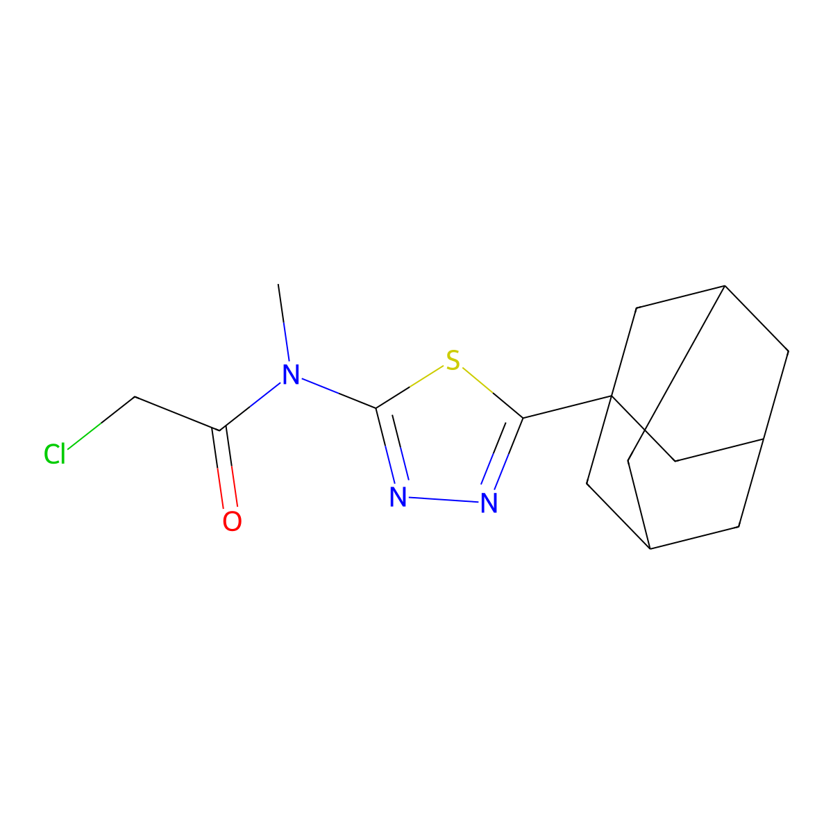N-[5-(1-adamantyl)-1,3,4-thiadiazol-2-yl]-2-chloro-N-methylacetamide molecular structure, CAS 392320-79-5