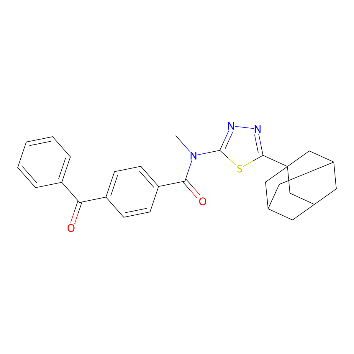 N-[5-(1-adamantyl)-1,3,4-thiadiazol-2-yl]-4-benzoyl-N-methylbenzamide molecular structure, CAS 392321-39-0
