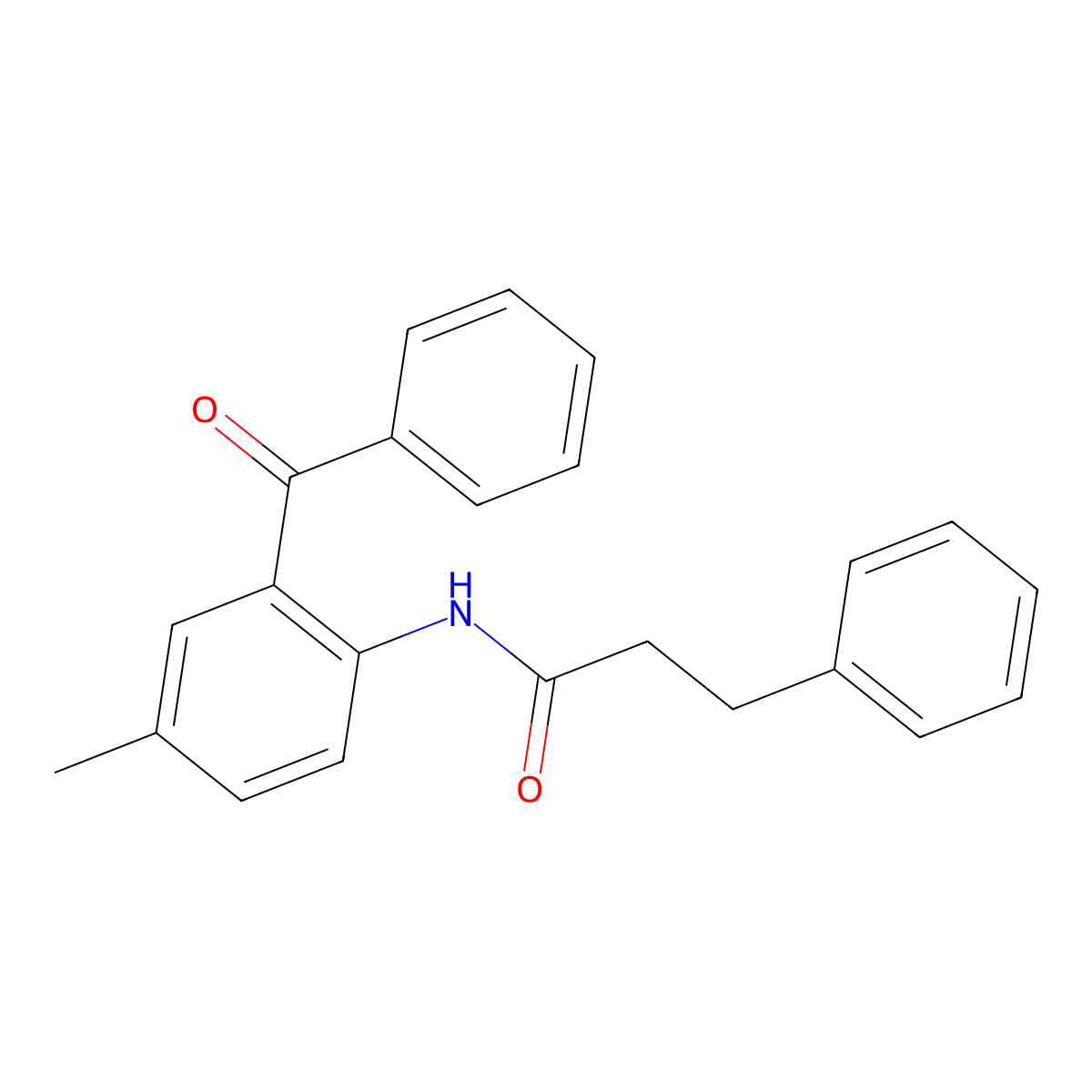 N-(2-benzoyl-4-methylphenyl)-3-phenylpropanamide molecular structure, CAS 392322-82-6
