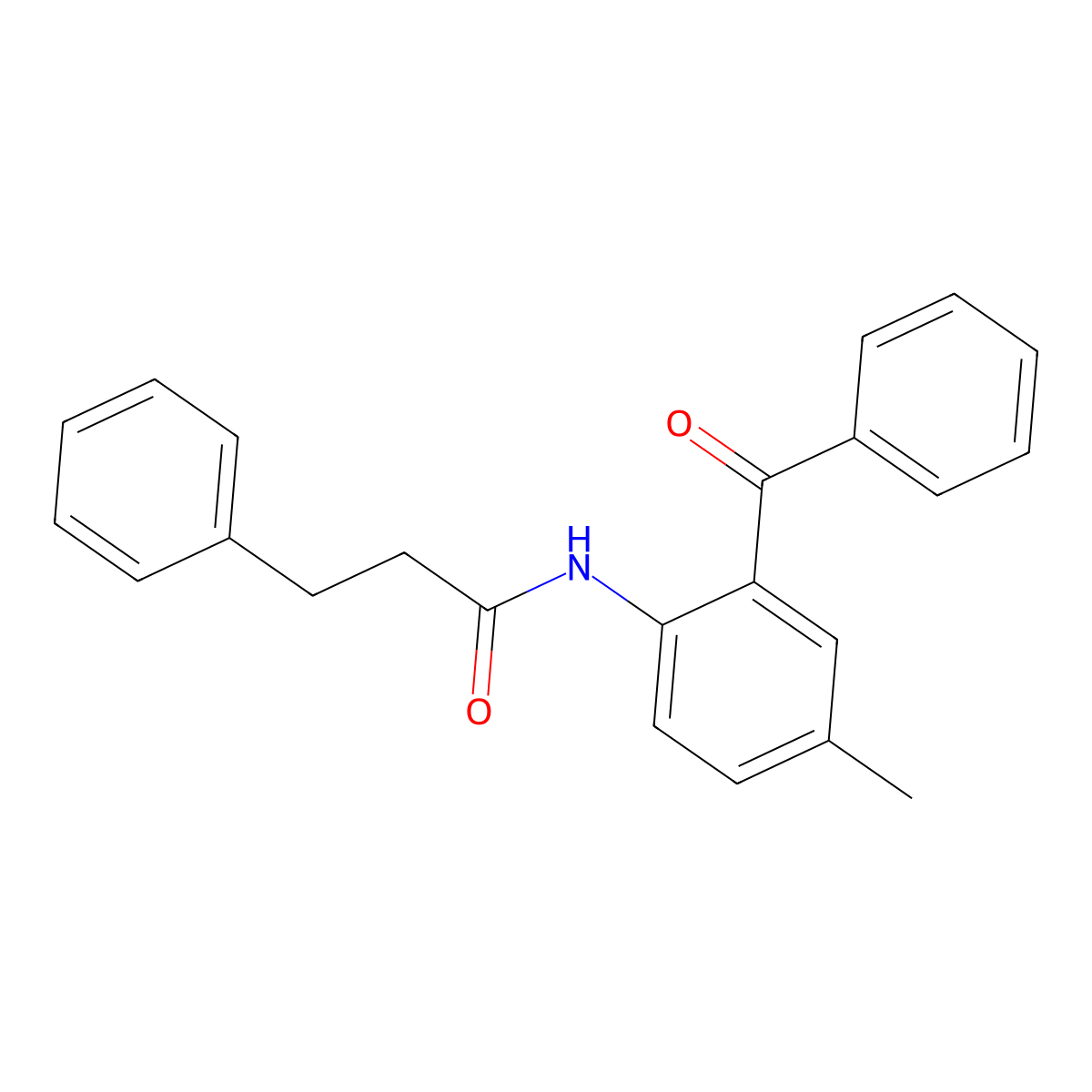 N-(2-benzoyl-4-methylphenyl)-3-phenylpropanamide molecular structure, CAS 392322-82-6