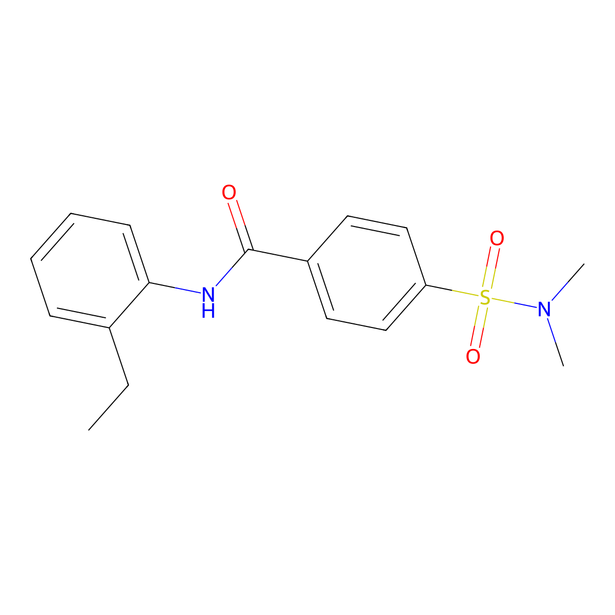 4-(dimethylsulfamoyl)-N-(2-ethylphenyl)benzamide molecular structure, CAS 392322-90-6