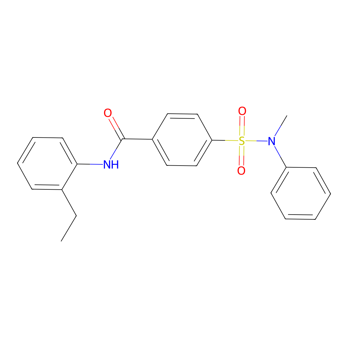 N-(2-ethylphenyl)-4-[methyl(phenyl)sulfamoyl]benzamide molecular structure, CAS 392322-94-0