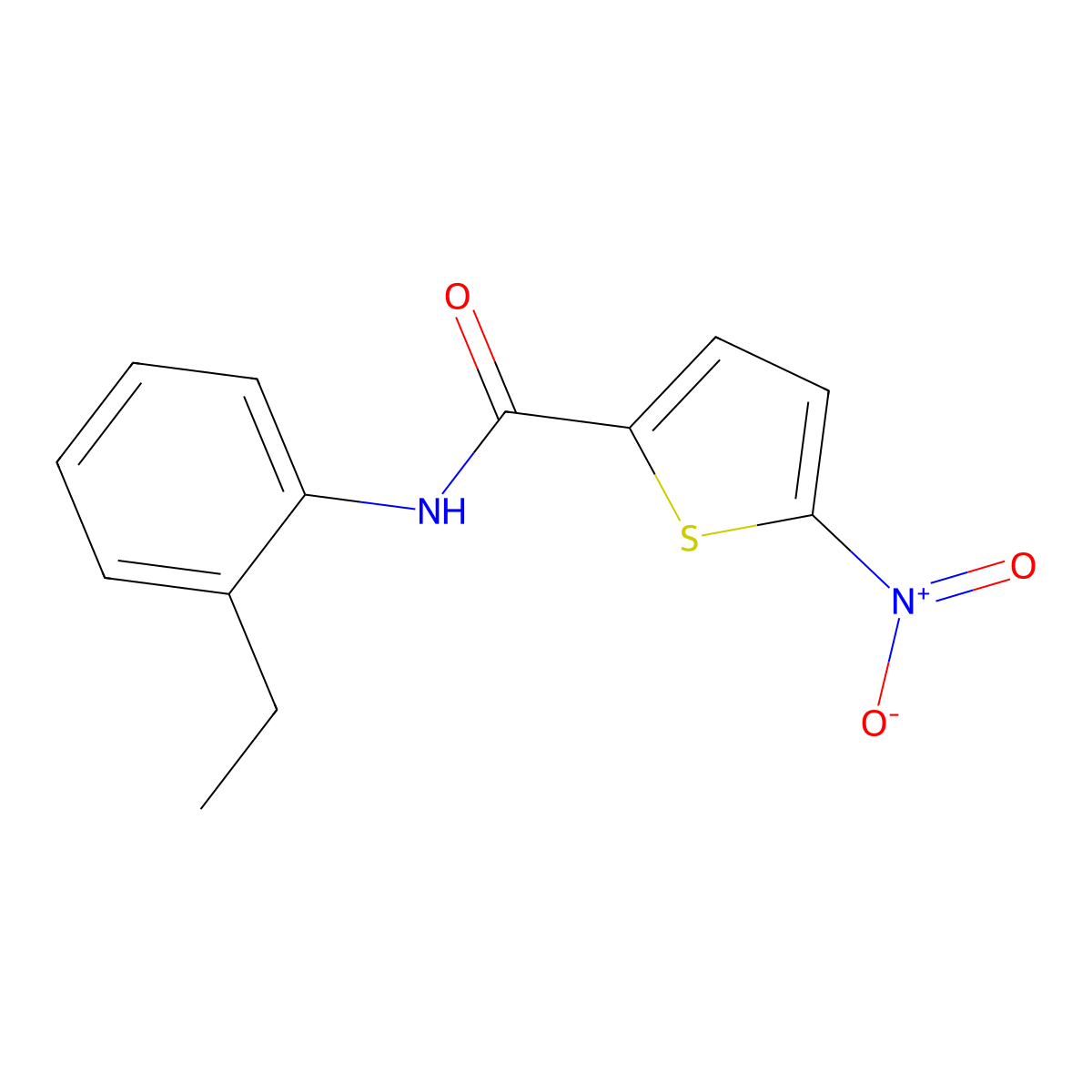 N-(2-ethylphenyl)-5-nitrothiophene-2-carboxamide molecular structure, CAS 392322-99-5