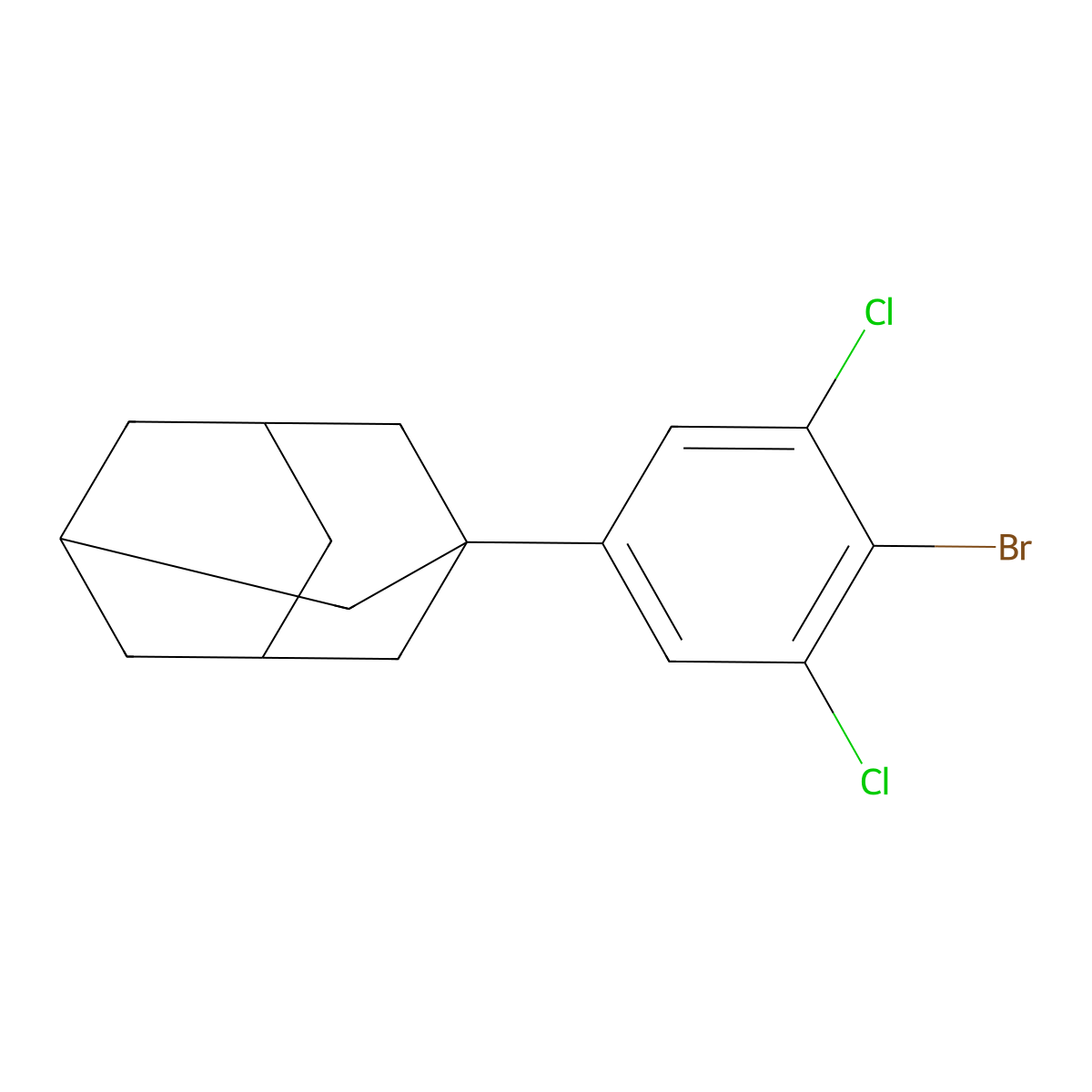 1-(4-Bromo-3,5-dichlorophenyl)adamantane molecular structure, CAS 392324-34-4