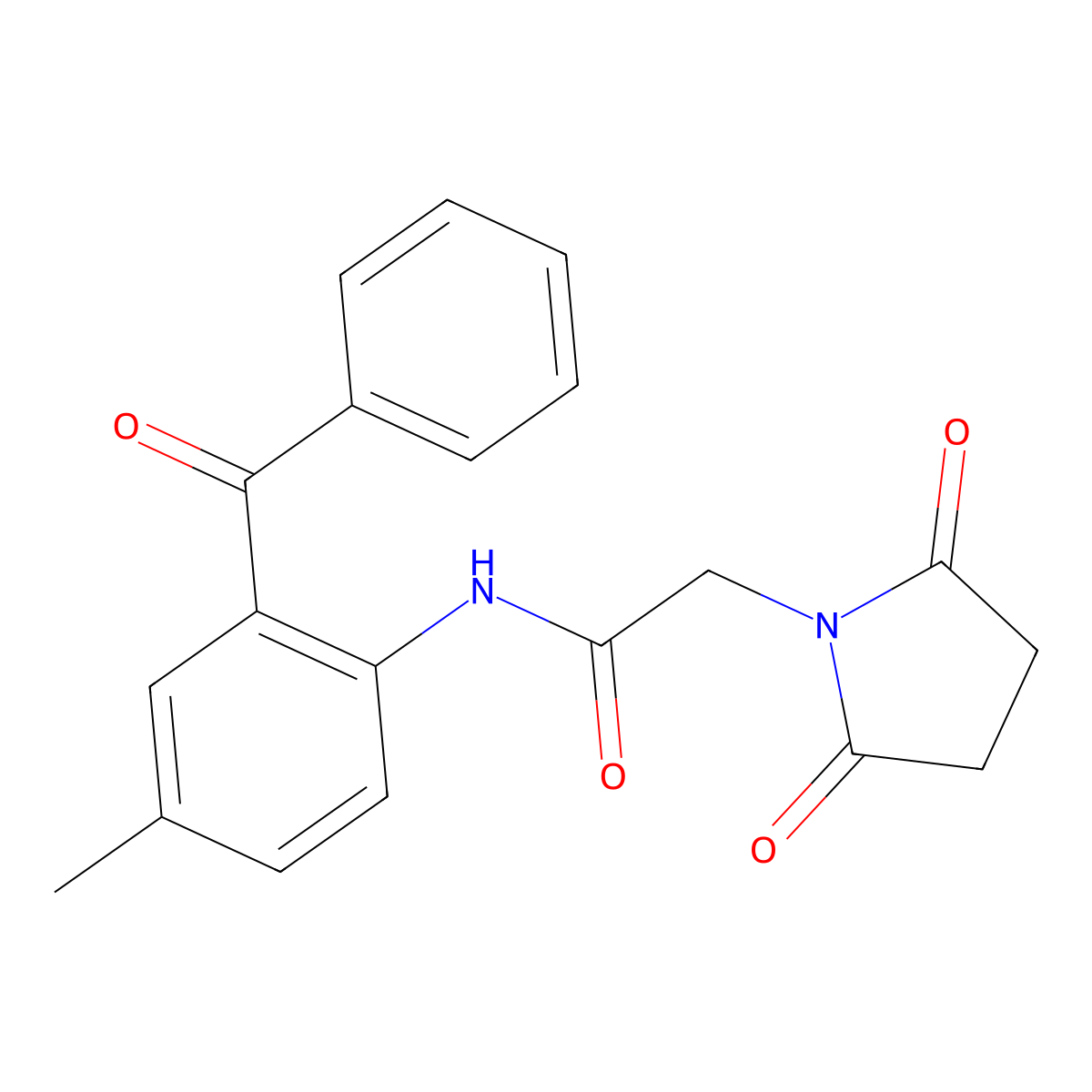 N-(2-benzoyl-4-methylphenyl)-2-(2,5-dioxopyrrolidin-1-yl)acetamide molecular structure, CAS 392324-94-6
