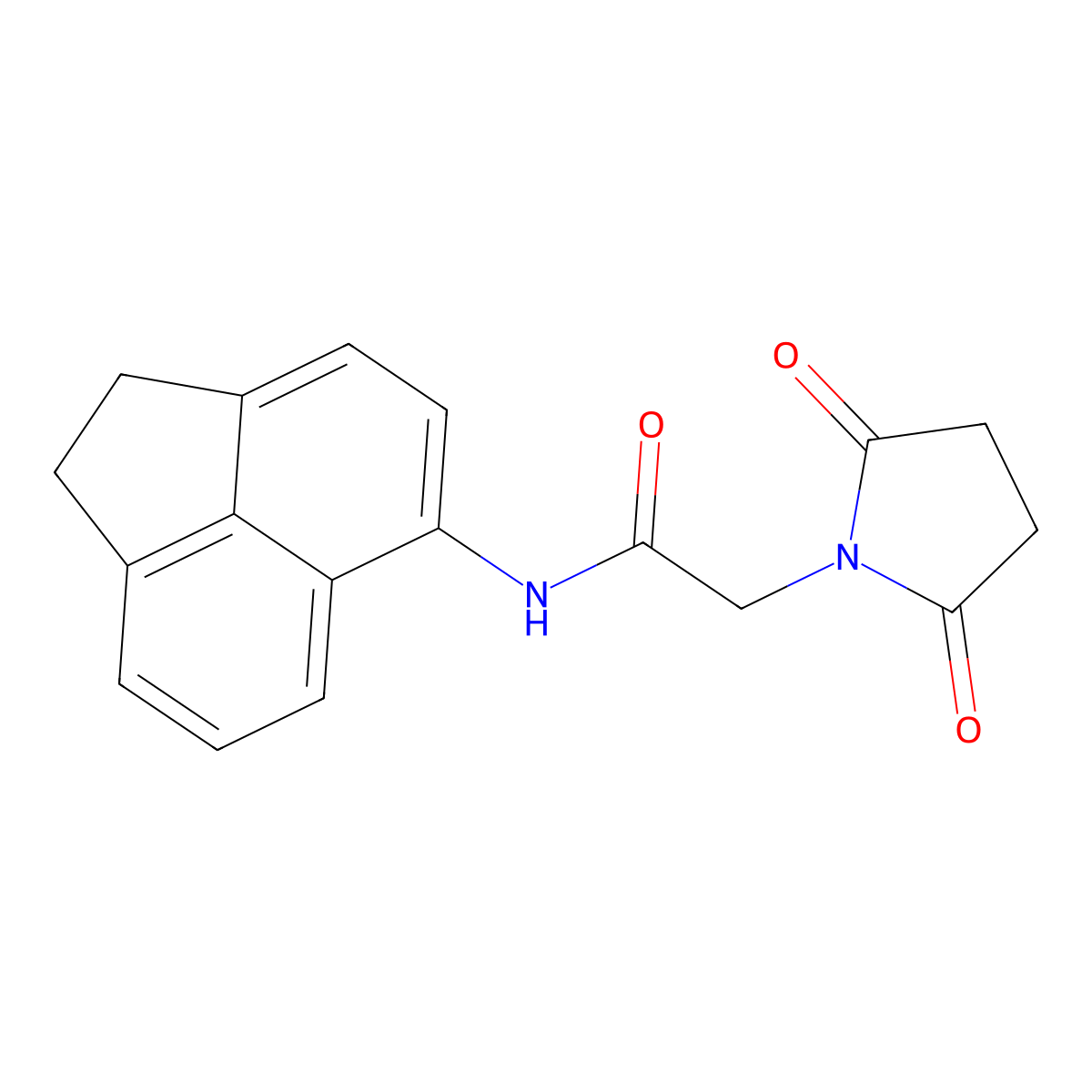 N-(1,2-dihydroacenaphthylen-5-yl)-2-(2,5-dioxopyrrolidin-1-yl)acetamide molecular structure, CAS 392324-96-8