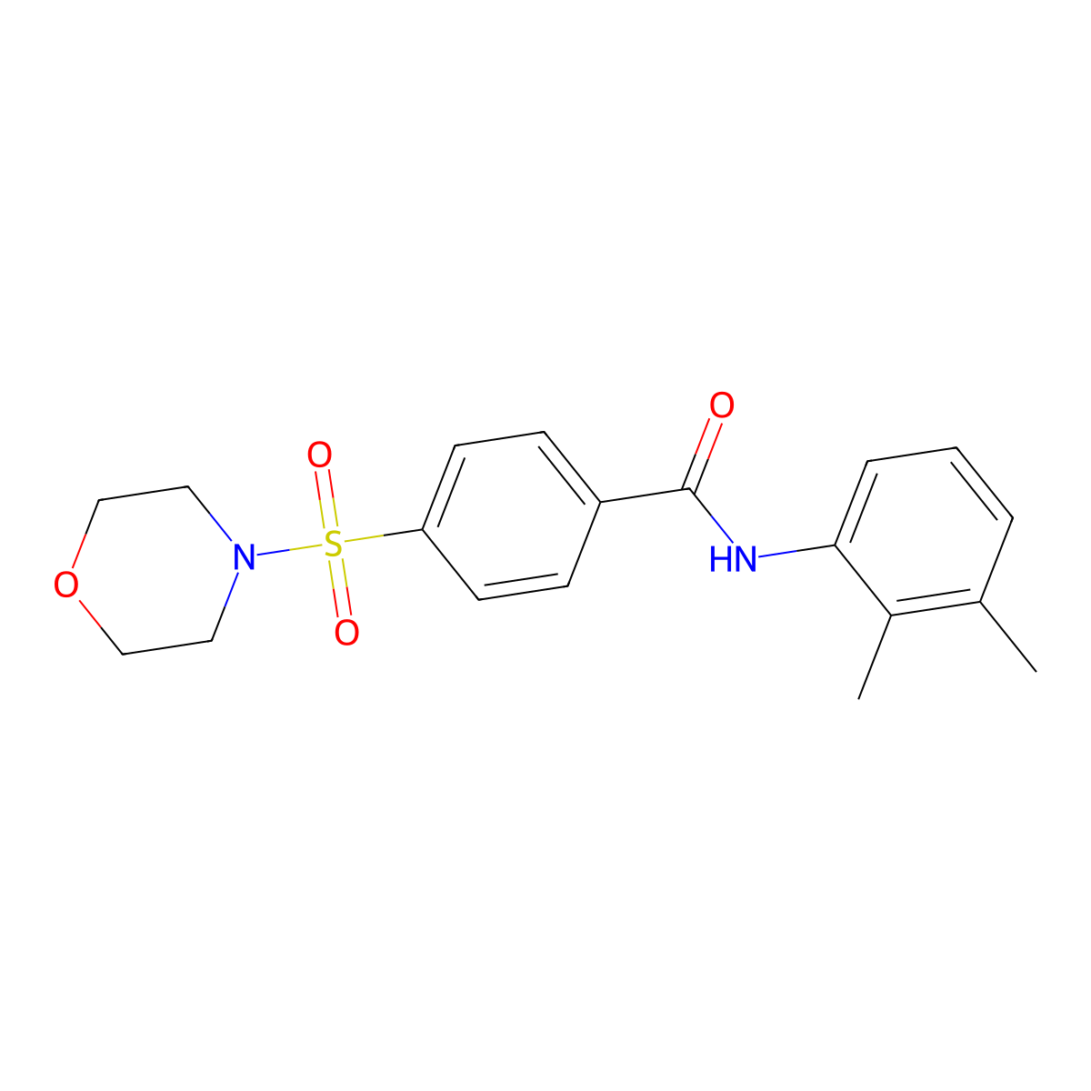 N-(2,3-Dimethyl-phenyl)-4-(morpholine-4-sulfonyl)-benzamide molecular structure, CAS 392326-90-8