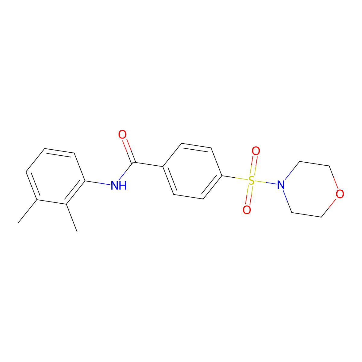 N-(2,3-Dimethyl-phenyl)-4-(morpholine-4-sulfonyl)-benzamide molecular structure, CAS 392326-90-8