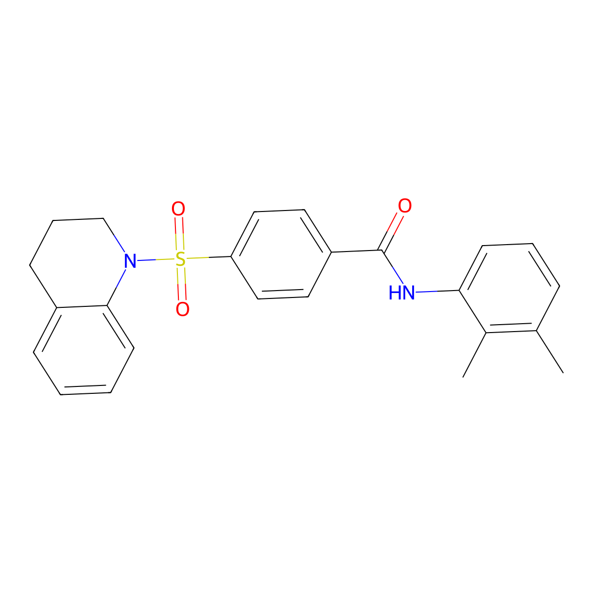 4-((3,4-dihydroquinolin-1(2H)-yl)sulfonyl)-N-(2,3-dimethylphenyl)benzamide molecular structure, CAS 392327-00-3
