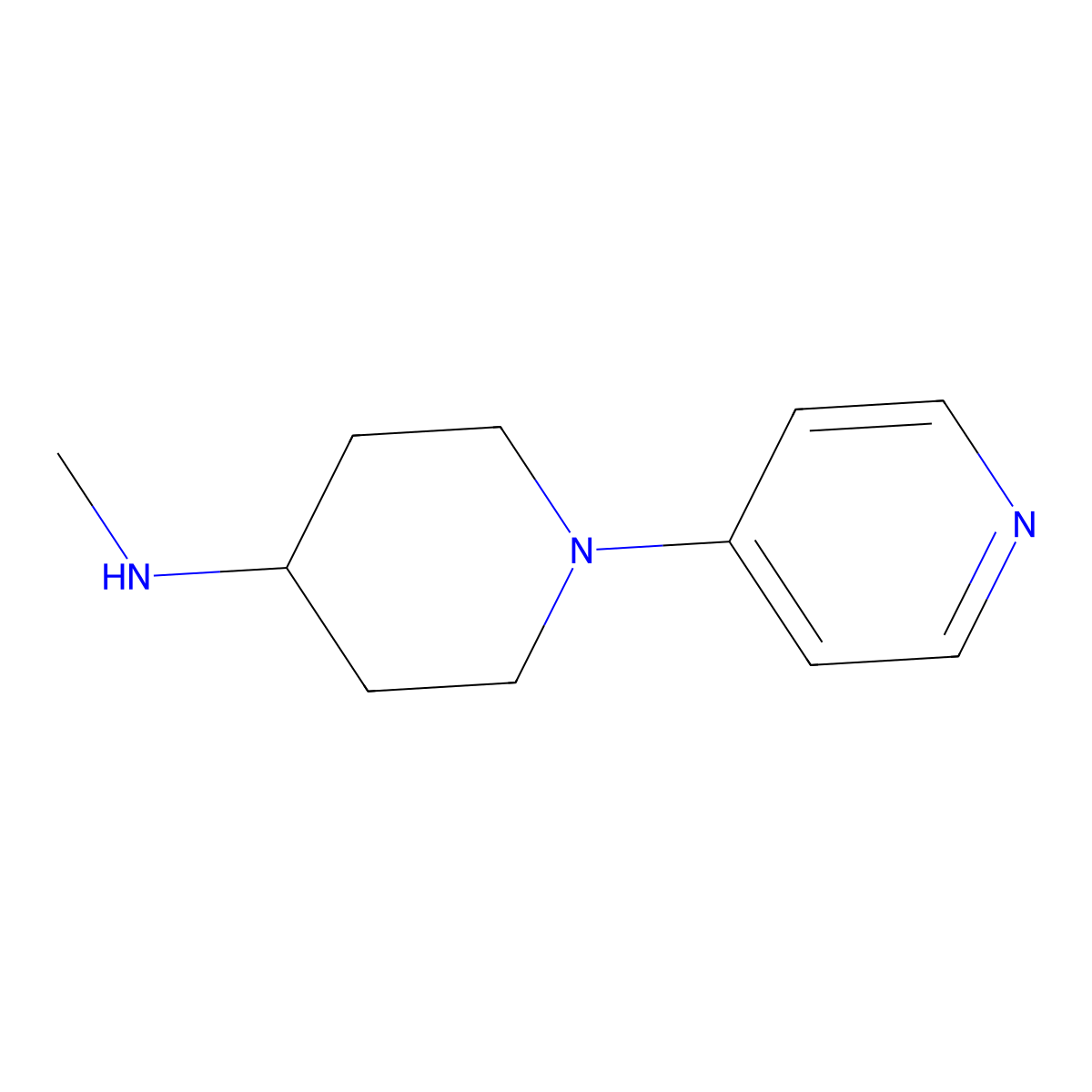 N-methyl-1-(pyridin-4-yl)piperidin-4-amine molecular structure, CAS 392330-66-4