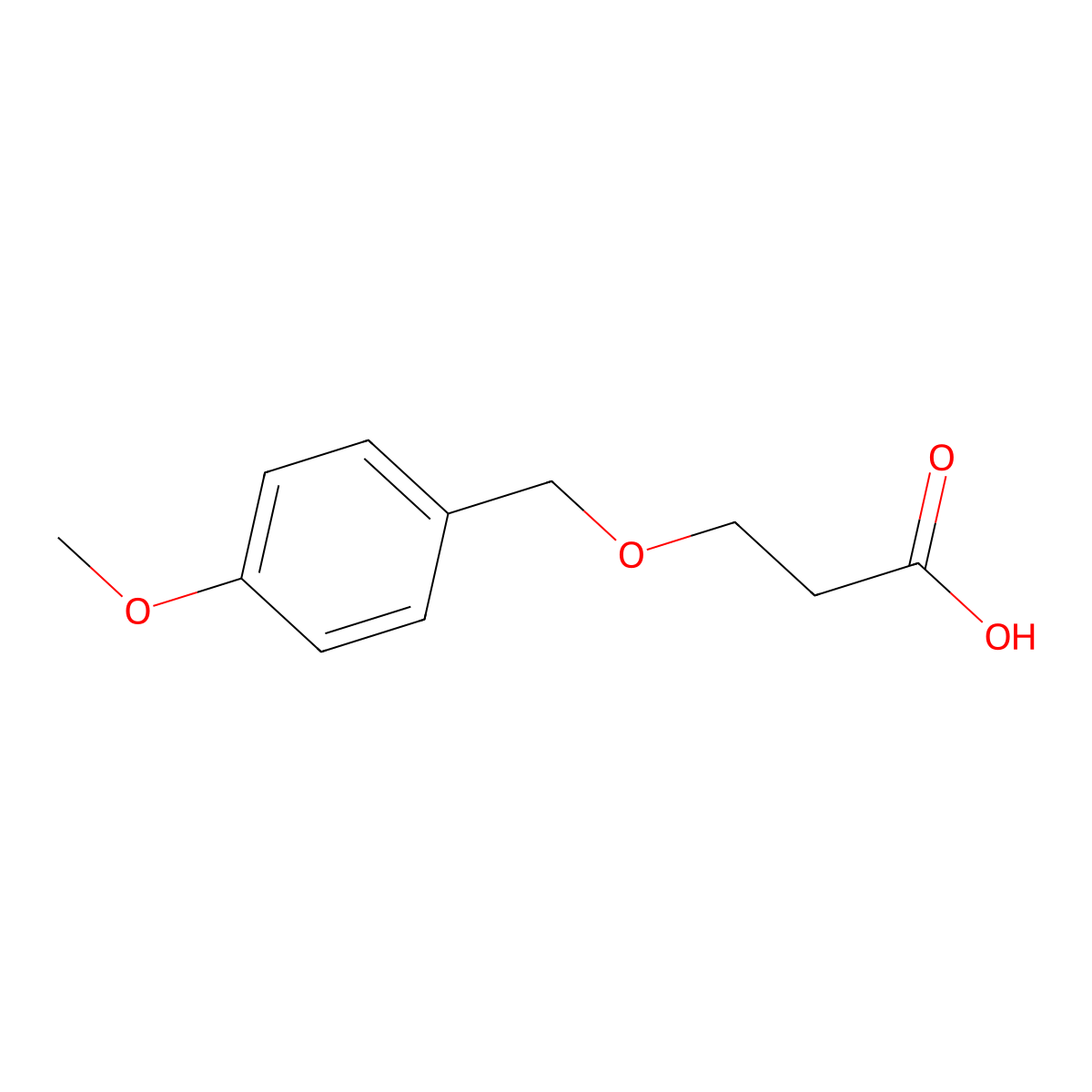 3-((4-Methoxyphenyl)methoxy)propanoic acid molecular structure, CAS 392333-41-4