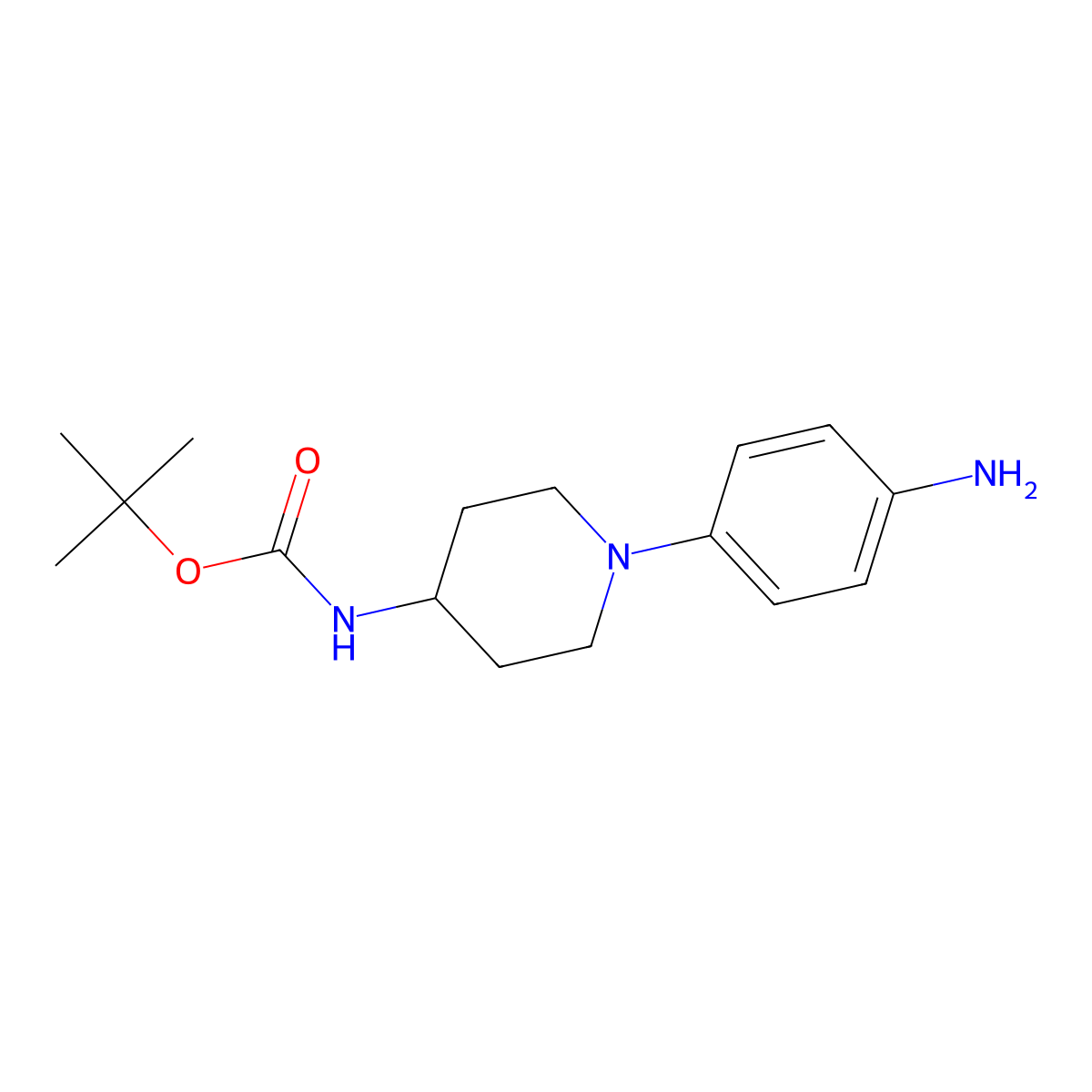 tert-butyl N-[1-(4-aminophenyl)piperidin-4-yl]carbamate molecular structure, CAS 392335-22-7