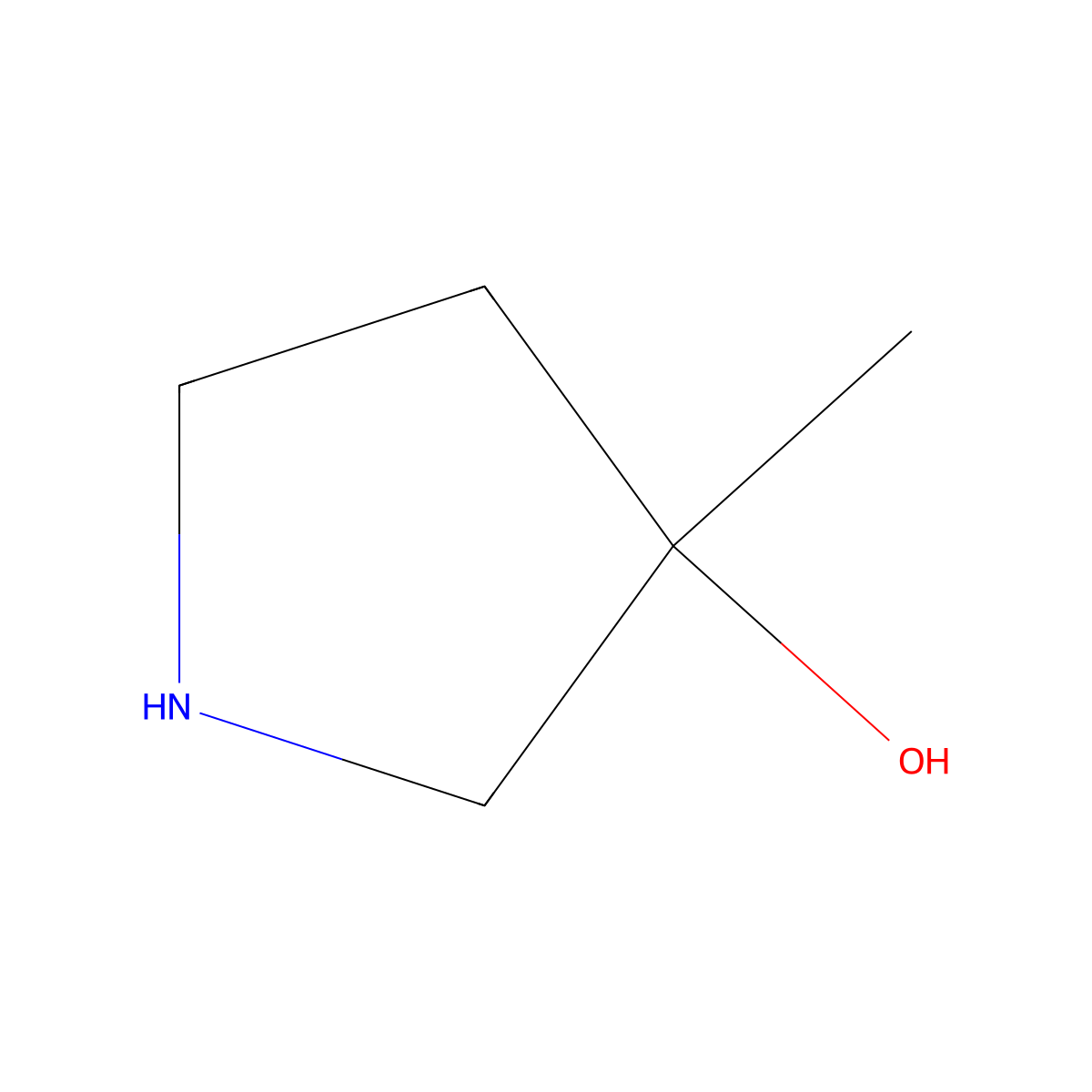 (3R)-3-Methylpyrrolidin-3-ol molecular structure, CAS 392338-65-7