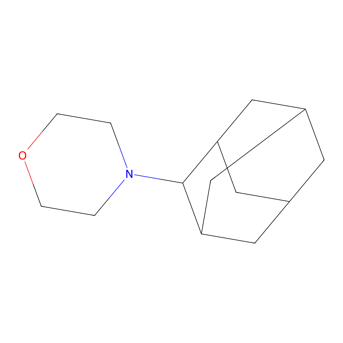 Adamantane, 2-(4-morpholyl) molecular structure, CAS 39234-39-4