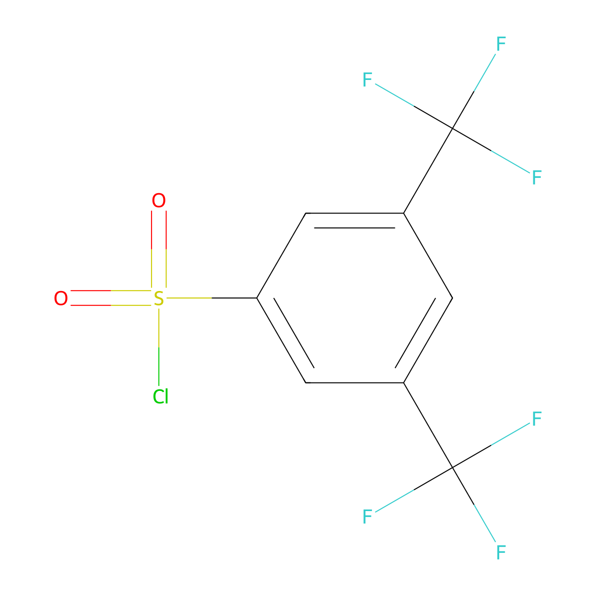 3,5-Bis(trifluoromethyl)benzenesulphonyl chloride molecular structure, CAS 39234-86-1