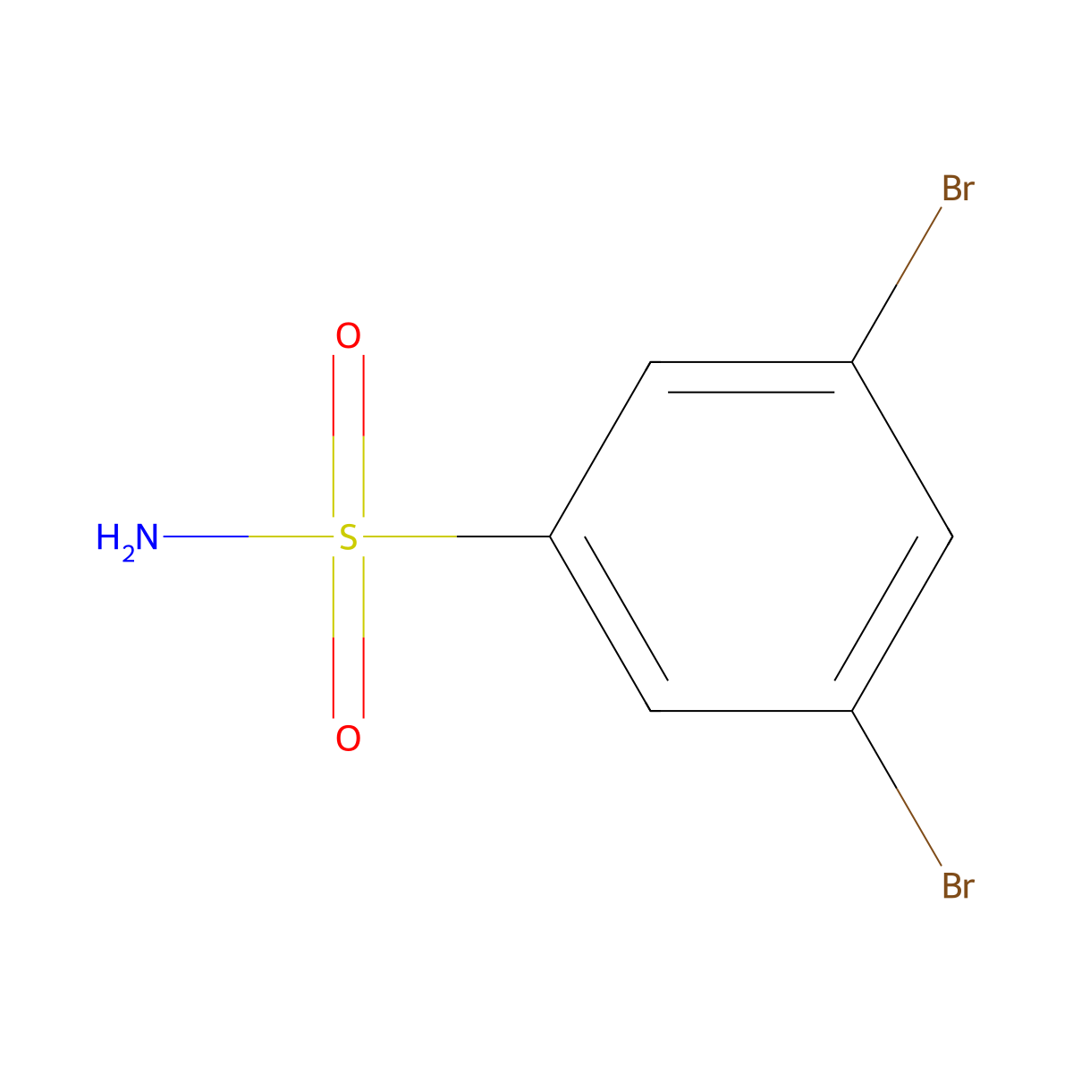 3,5-Dibromobenzenesulfonamide molecular structure, CAS 39235-31-9