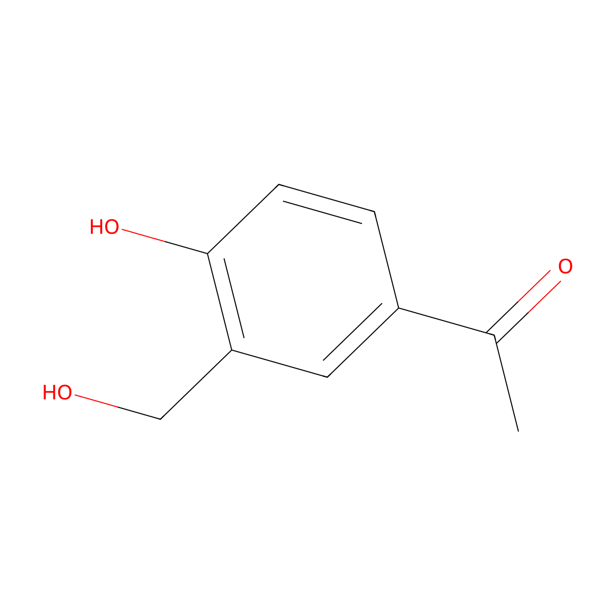 1-(4-Hydroxy-3-(hydroxymethyl)phenyl)ethanone molecular structure, CAS 39235-58-0