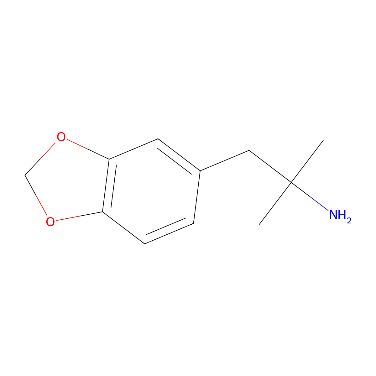 3,4-Methylenedioxyphentermine molecular structure, CAS 39235-63-7