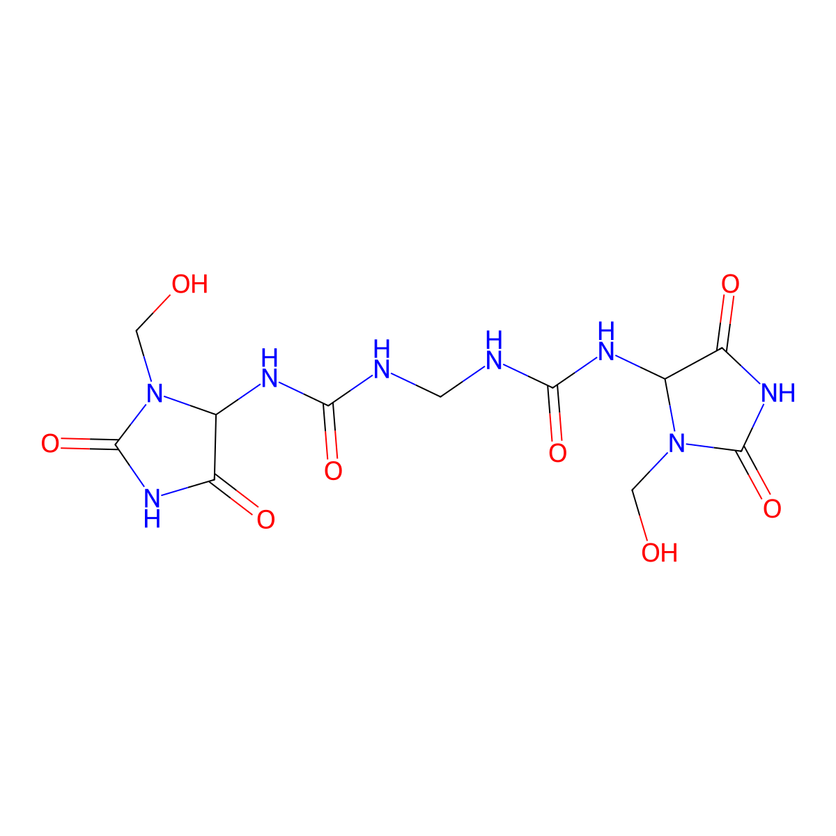 Imidazolidinyl Urea molecular structure, CAS 39236-46-9