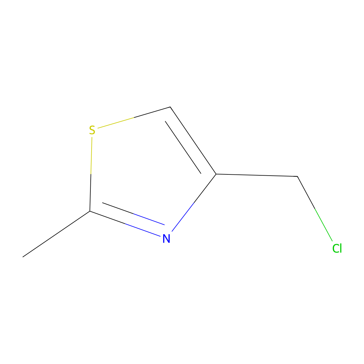 4-(Chloromethyl)-2-methyl-1,3-thiazole molecular structure, CAS 39238-07-8