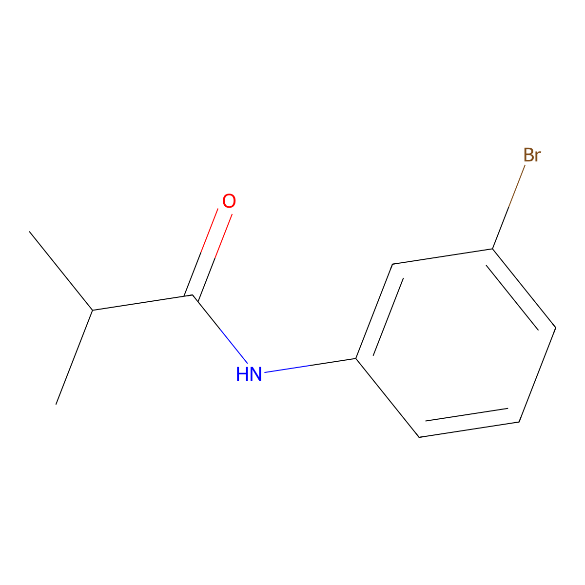 N-(3-bromophenyl)-2-methylpropanamide molecular structure, CAS 39241-02-6