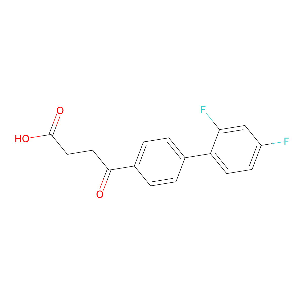 2',4'-Difluoro-gamma-oxo(1,1'-biphenyl)-4-butanoic acid molecular structure, CAS 39241-03-7