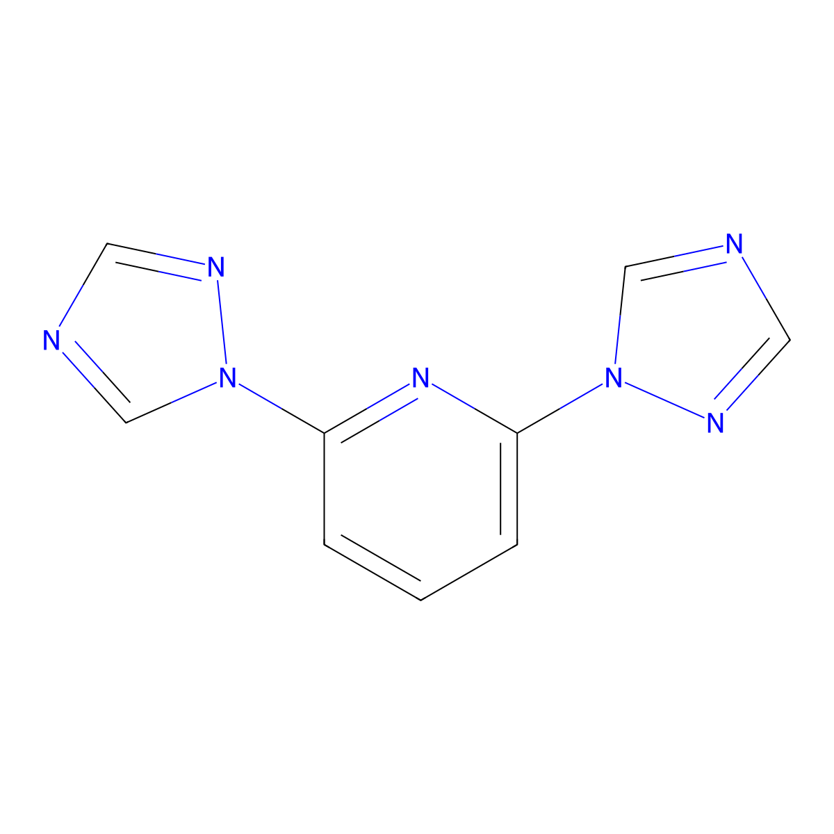 2,6-Bis(1H-1,2,4-triazol-1-yl)pyridine molecular structure, CAS 39242-18-7