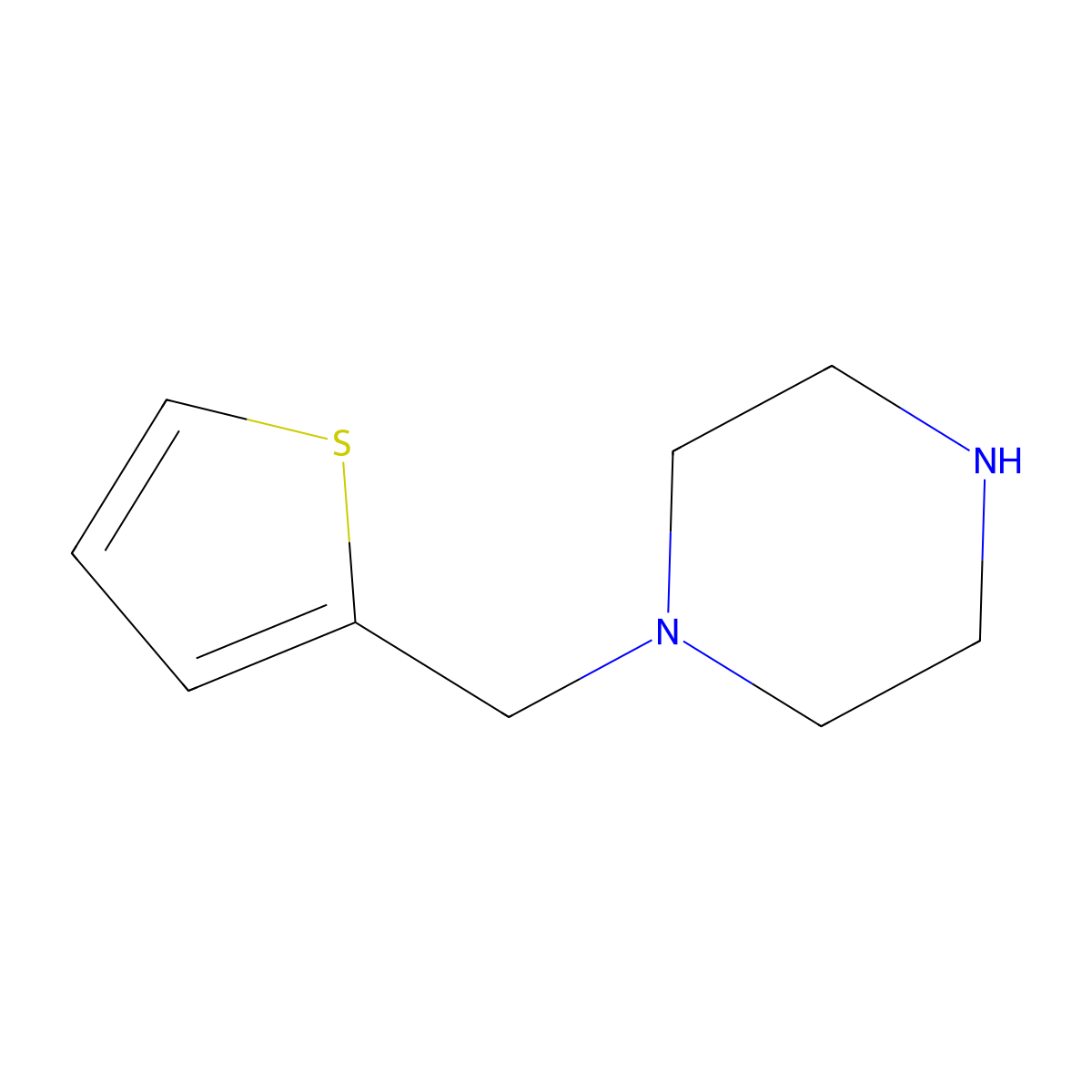 1-(Thien-2-ylmethyl)piperazine molecular structure, CAS 39244-79-6