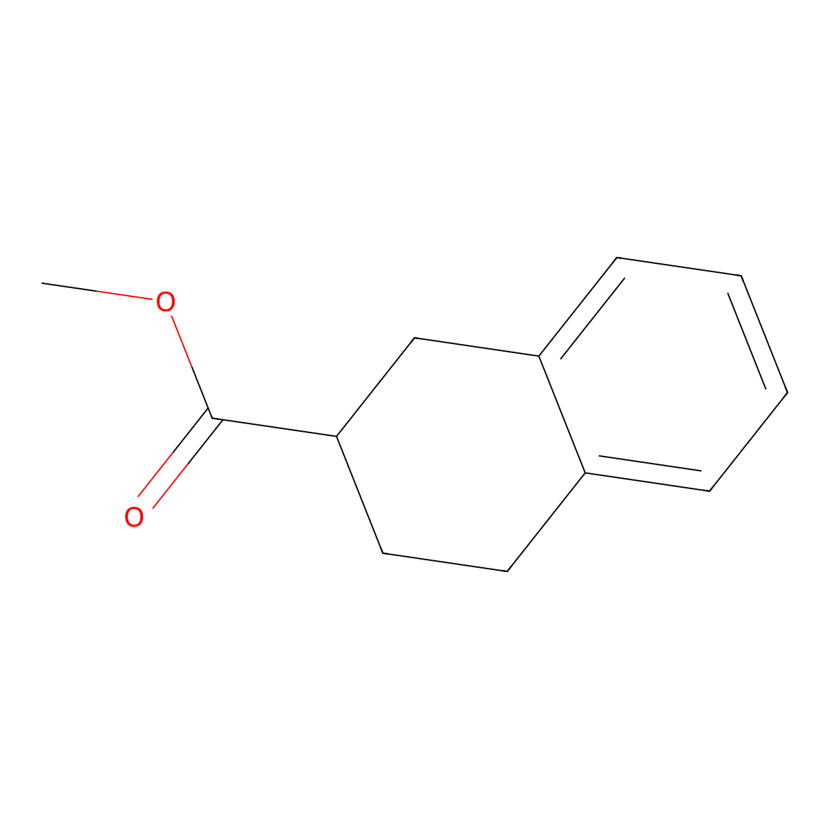Methyl 1,2,3,4-tetrahydronaphthalene-2-carboxylate molecular structure, CAS 39246-30-5
