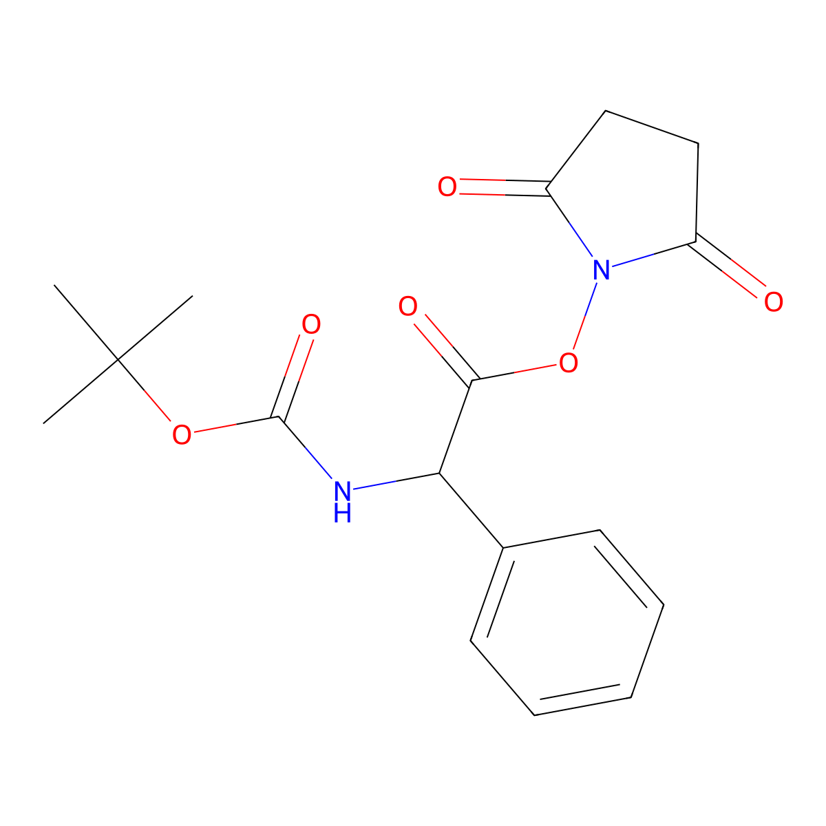 Boc-D-Phg-Osu molecular structure, CAS 39249-27-9