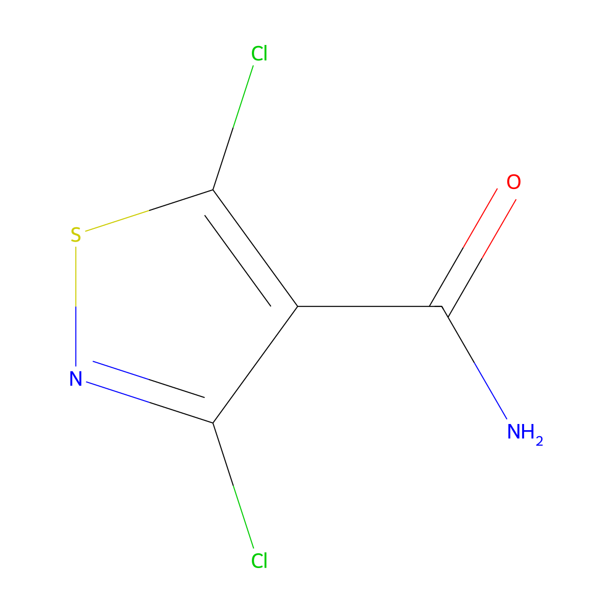 3,5-Dichloro-1,2-thiazole-4-carboxamide molecular structure, CAS 3925-01-7