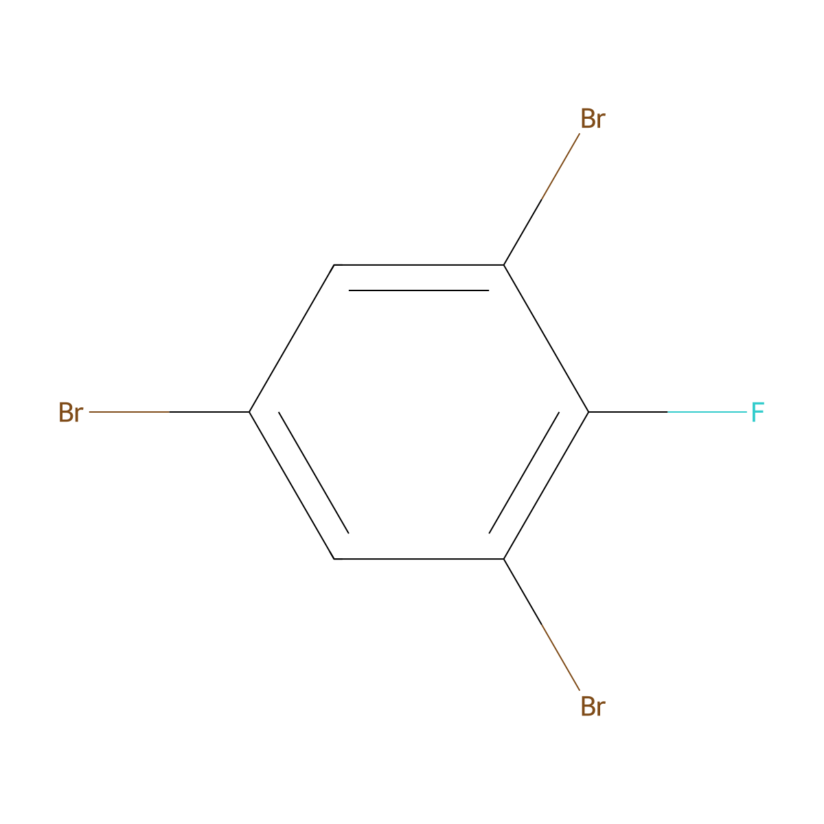 1,3,5-Tribromo-2-fluorobenzene molecular structure, CAS 3925-78-8