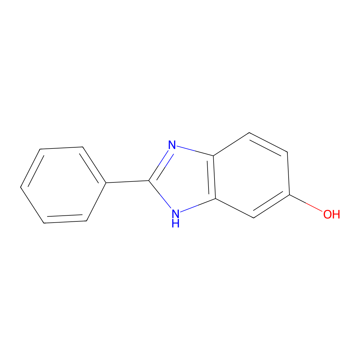 2-Phenyl-1H-benzo[d]imidazol-5-ol molecular structure, CAS 3925-93-7