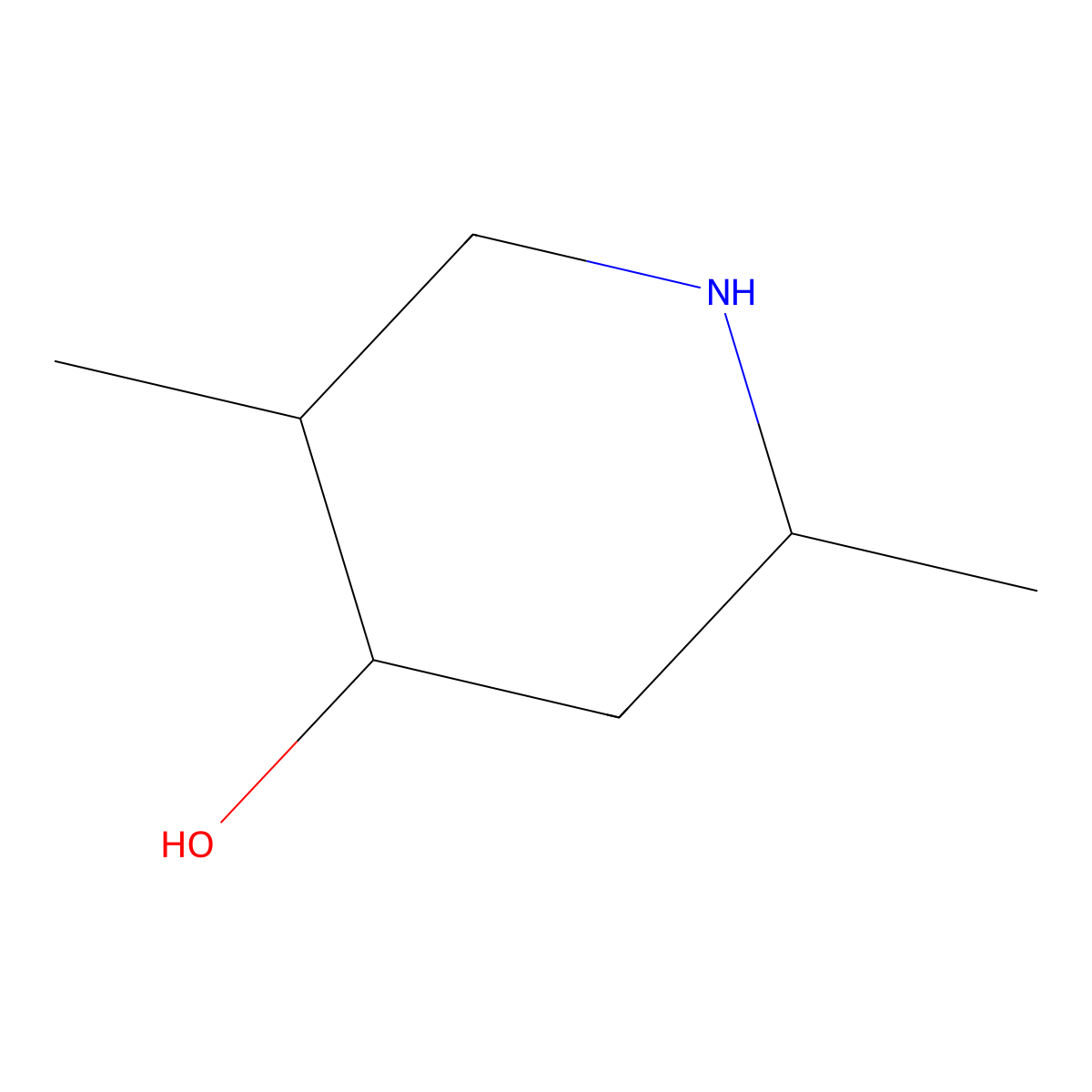 2,5-Dimethylpiperidin-4-ol molecular structure, CAS 39251-56-4