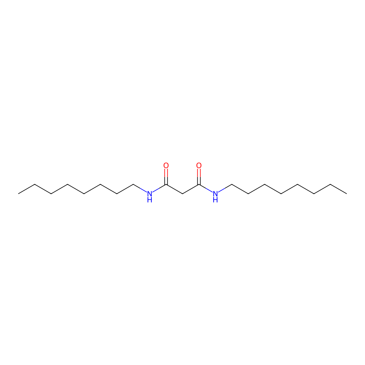 N,N'-dioctylpropanediamide molecular structure, CAS 39252-50-1
