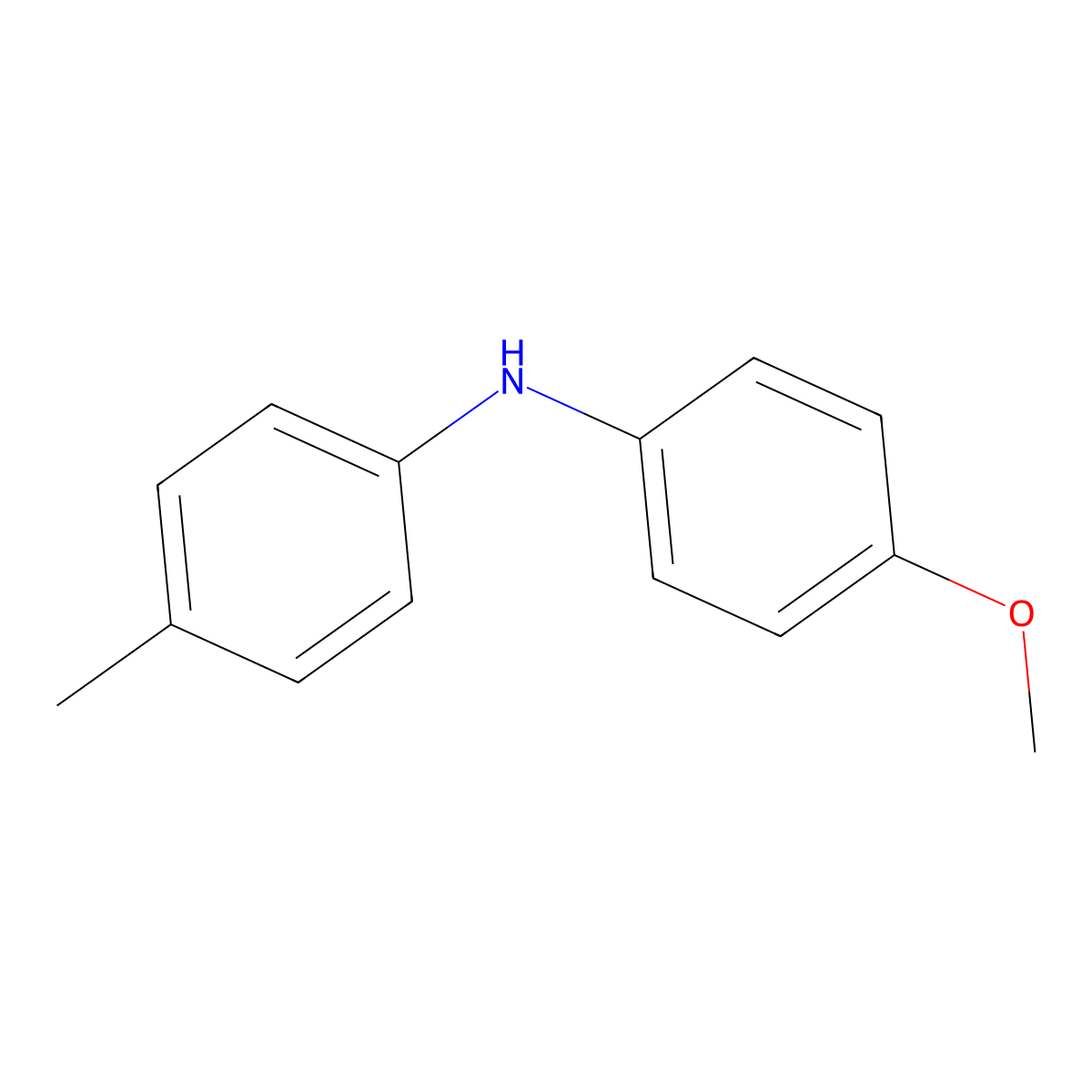 4-Methoxy-4'-methyldiphenylamine molecular structure, CAS 39253-43-5