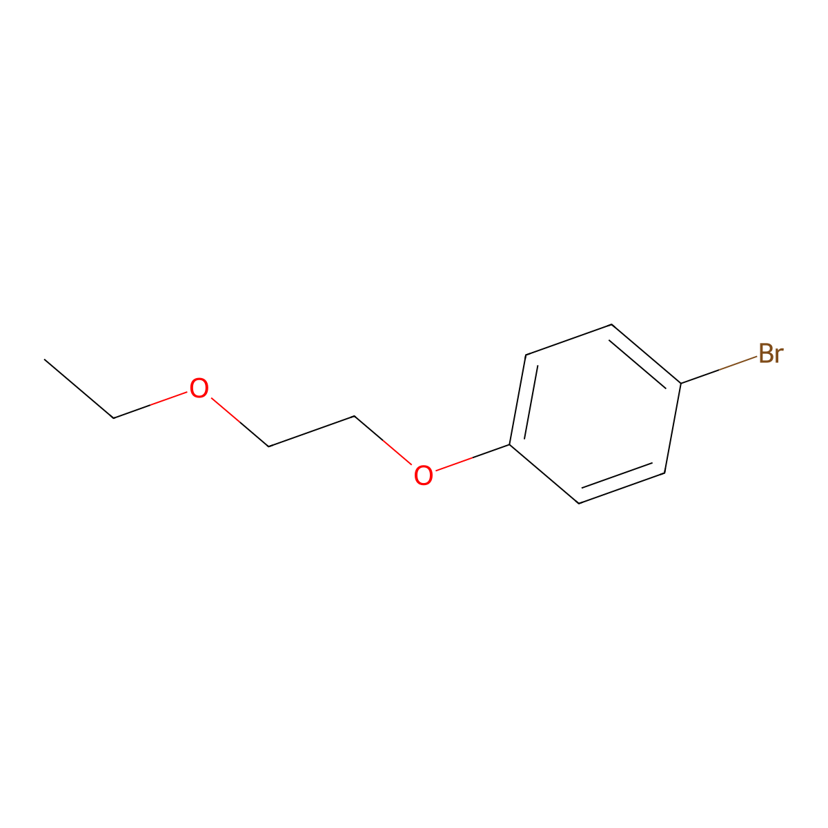1-Bromo-4-(2-ethoxyethoxy)benzene molecular structure, CAS 39255-20-4