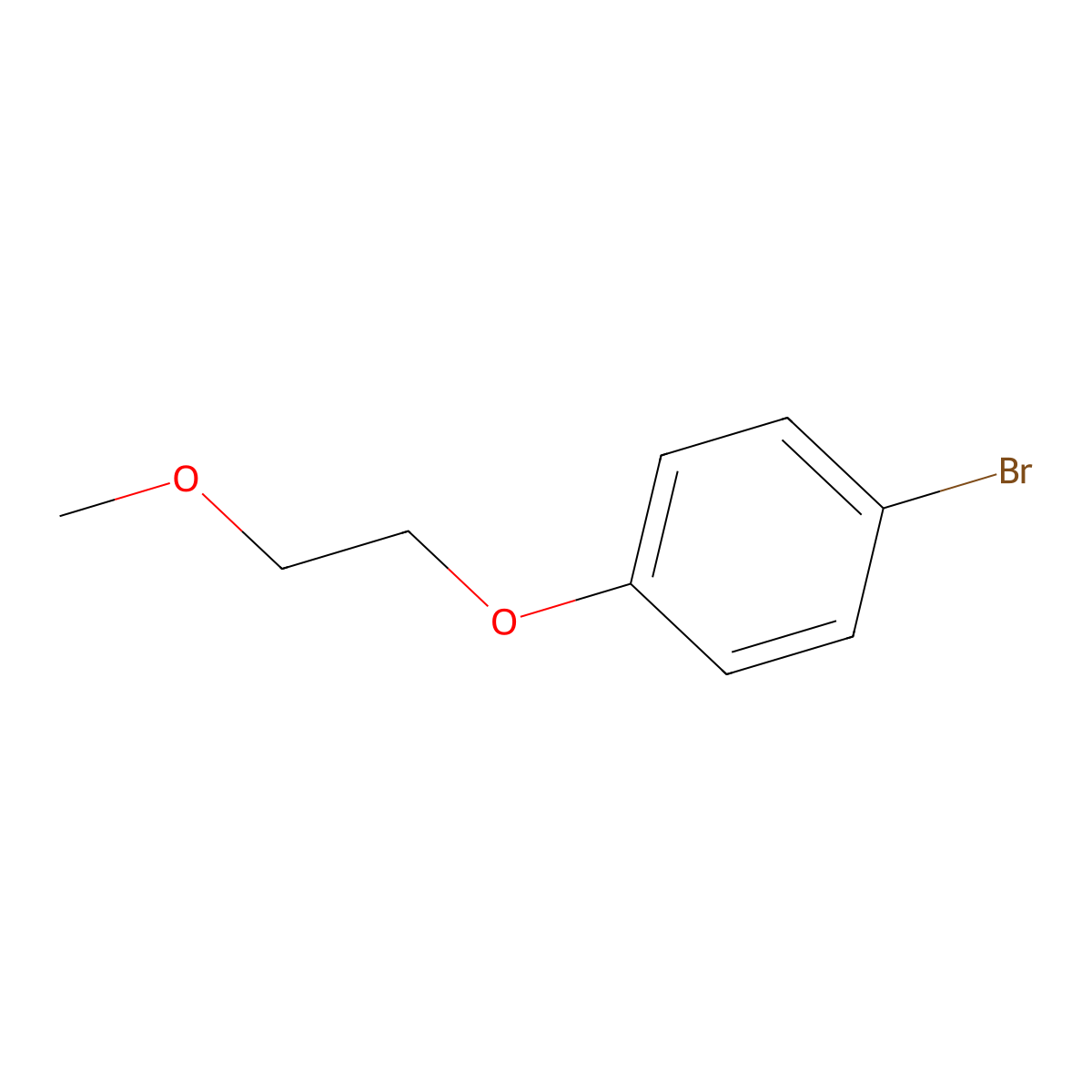 1-Bromo-4-(2-methoxyethoxy)benzene molecular structure, CAS 39255-23-7